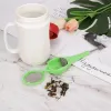 UPS 200pcs Nowy krzemowa sitko herbaty silikon wielokrotnego użytku worka herbaty filtra filtra rozproszona luźna herbata liść zielony kolor