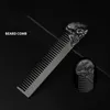 Hårborstar Wood Beard Kit Beard Brush Scissor Set Double-Sided Styling Comb Repair Modeling Cleaning Care Kit for Men Gift 230529