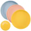 Tasses Vaisselle Ustensiles 100% Food Safe Approuver Vaisselle pour enfants en silicone Assiettes alimentaires rondes à la mode Bol d'entraînement étanche Accessoires pour bébé 230530