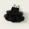 Abiti da ragazza Abito elegante per ragazze Abbigliamento estivo per bambini Colore nero Senza maniche Abito da ballo per bambini di compleanno Mostra costume di Halloween