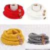 Scarves Women Winter Chunky Crochet Knitted Circle Loop Infinity Scarf With 3 Buttons Decor Solid Color Collar Neckerchief Shawl Wrap Ne