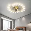 Lampadari Fuochi d'artificio Lampadario a LED con ventilatore per camera da letto Sala da pranzo Soggiorno Cucina El Ristorante Galleria Villa Luce domestica per interni