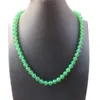 Catene 8mm Rotondo Verde Rosso Calcedonio Perline Collana Gemma Pietra naturale Catena Collo Usura Cristallo Ragazza Moda Gioielli Fare regali per la madre