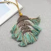 Pendant Necklaces Boho Ethnic Sweater Chain Leather Rope Long Cotton Tassel Vintage Necklace For Women Choker