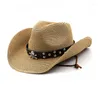 Berretti Stile unico Teschio in metallo Decori Cappello Cowboy Western Unisex
