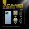 Ny bil LED -bar Worklight 21W Offroad Work Light 12V Auto Light Fog Lamp Off Road 4x4 LED Tractor Spotlight for Truck ATV 4 I 24V