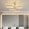 Taklampor Guldpläterad LED för vardagsrums fixtur sängljus modern lampa inomhusbelysning