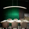 Люстры светодиодные лампы творческая акриловая дуга простая современная атмосфера ресторана теплое индивидуальность мода одиночная голова