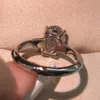 Anel solitário 7x9mm 2.0ct anel de noivado com corte oval presente de aniversário de casamento feminino com caixa tamanhos 5 a 8
