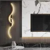 Lámpara de pared Línea Led Candelabro de cabecera Sala de estar Dormitorio Escalera Arte moderno Luces interiores Lámparas de noche Decoración para el hogar