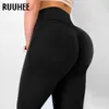 Kvinnor Pants Capris Ruuhee sömlösa leggings Sport Women Fitness Push Up High midjeträning Running Sportwear Gym Tights Solid 2023 Pants J230529