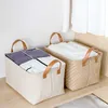 Basket Natural Material Storage Basket Large Capacity Laundry Basket with Handle Foldable Sundries Storage Box Organiser Home Decor