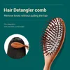 Hårborstar Mr.Green Hair Brush Nature Wood Anti-Static Detangle Brush Hair Scalp Massage Comb Air Cushion Styling Tools for Women Men 230529