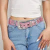 Cintos Casual Mulher Locomotiva Cintura Full Western Cowgirl Y2K Girls Fashion Belt for Jeans Men