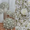 Fiori decorativi 80/70/60/50 / 40cm White Baby Breath Rose Fiore artificiale Ball Wedding Table Centrotavola Deco Gypsophila Evento floreale