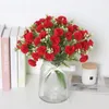 Flores decorativas 1 Bouquet Carnation realista Multi Color Artificial Flower Mother Day Professhers's Gift for Home Desktop