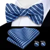 Bow Ties Hi-tie 50 Kolor Silk Mens Self Bowtie Pocket Square Mankiety Ustaw motyl Jacquard Floral Paisley na biznes weselny