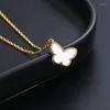 Pendentif Colliers Tendance Conception De Luxe Forme Papillon Collier Pour Femmes Bijoux Haute Version Filles Pendentifs Accessoires Cou Décoration