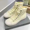 Paris High Top Canvas Trendy Shoes for Women 2023 Zomer dunne en versleten veelzijdige veter sporten Casual board schoenen voor vrouwen