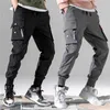 Pants New hip-hop jogger cargo harem Multi pocket ribbon Men's sports Street casual men's pants P230529