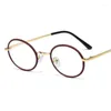 Zonnebrillen Frames 2023 Vintage Ovaal Gouden bril frame man Women Plain bril Legering Duidelijke bril Hoogwaardige merkontwerper