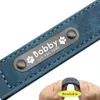 Dog Collars Leashes Personalized Dog Collar and Leash Leather Padded Customized Engraved Dogs Collars Lead Rope Set Bulldog 230612