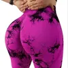 Spodnie damskie capris rxrxcoco fitness Kobiety legginsy push up sportowe legginsy o wysokim talii krawat bar barwnik sportowy trening na gimnastyczne spodnie J230529