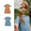 Mädchenkleider Kleinkind Girls Kleid Fub Marke Sommer gestrickt karte Baumwollkindbaby lässig Kurzarm Kinderkleidung Kinder Outfit