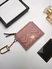 Luxury Designer Wallet Marmont 4 card slot Credit id card Coin Purses Women Leather keychain card holder mens wholesale Key Wallets quilted Clutch gift small purse