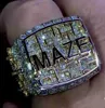 14k Rose Gold Custom Made Vvs Moissanite Diamond Name Letter Championship Custom Ring for Men