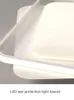Lampki sufitowe Nowoczesne białe urządzenie oświetleniowe do salonu sypialnia domowy prostokąt jasny żyrandol Lampa z pilotem zdalnym