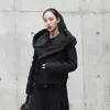 Women's Jackets Owen Seak Women Cotton Coats Gothic Style Clothing Winter Dust Windbreaker Black Jacket