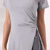 Vrouwen T-shirt Sport korte mouwen Sexy Vrouwen Sneldrogende Fitness Kleding Running Casual Afslanken Tops Oefening T-Shirts GYM Wear J2305