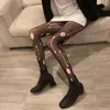 女性の靴下ハラジュクホールブラックタイツゴシック様式のパンストパンクヒップホップセクシーホロウアウトエラスティックホジーリーストッキングパーティーギフト