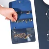 Storage Bags PU Leather Jewelry Organizer Portable Blue Bag For Necklaces Rings Studs Bracelets