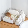 Hooks Household Desktop Storage Box Transparent Anti-Skid Thickened Handle Design Organizers Desk Organizer Home Gadgets