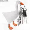 Decorative Objects Figurines Magnetic Keychain Holding Cute Goose Storage Key Home Decoration Creative Call Duck Scissors Desk Tool Organizer 230530