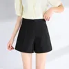 Women's Shorts Skirt 2023 Suit Women High Waist A-line Spring Summer Casual Loose Wide Leg Chiffon Lady Black Whi