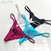 Briefs Panties Blue Water Soluble Flower Sexy Thong Ultra-Thin Peach Hip Hot Temptation T-Shaped Panties Sexy Underwear Women thong J230530