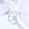 Cluster Rings Letter of Happiness Ring Patroon Men Luxe vrouwen Fashion Ieering Finger Vuttones Sieraden Gift Cute Gmxjz-S