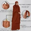 Ethnic Clothing Two Piece Jilbab Prayer Set Abaya for Woman Batwing Hijab Dress Muslim Kimono Kaftan Robe Long Khimar Islam Cloth Jilbab Ramadan 230529