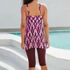 Dames zwemkleding dames tankini 2 -delige normaal zwempak hoog taille badpakken sportvakantie sexy lange zwembroek voor vrouwen