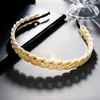 Andere Stile Gold Silber Metallkette Haarbänder Damen Haar Trendy Hoop Lünette Stirnband für Mädchen