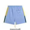 2023fw heren shorts borduurbrief lint lint paneel trekstring casual capris losse fit sporten