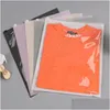 Verpakkingszakken Niet -geweven plastic kledingtas t -shirt zakje reclosable heldere kleding verpakking reis opslag kostuum druppel levering offi dhnml