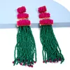 Luxury Handmade Bohemian Beaded Long Tassel Earrings For Women Ethnic Statement Dangle Earrings Jewelry Wholesale