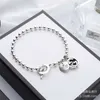 designer jewelry bracelet necklace ring hanging tag round Buddha Bead Bracelet 925 men's women's lovers' girlfriends interlocking