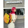 Y2K Korean Hamburger Kawaii Bag książki Śliczne plecak Torby studenckie School Toi Travel Girls Panie plecaki Kobiety 0601