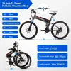 KAISDA K1 26 inch Folding Electric Moped Folding Bike Mountain Bicycle 500W Motor SHIMANO 7-Speeds Derailleur LCD Display 10.4Ah Battery Max Speed 25km/h - Black