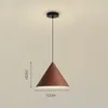 Pendant Lamps Modern Wood Color Light Led Hanging Lamp Fixture Japanese Restaurant Bar Living Room El Decor Suspension Metal